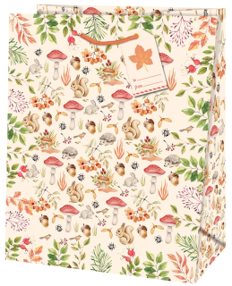 Dárková taška s motivem lesa 19x10,2x23 cm